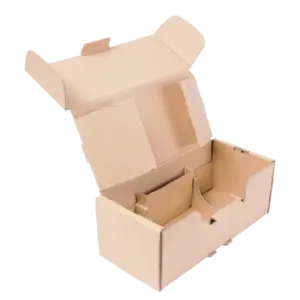 Individuelle Verpackungsentwicklung für nachhaltige Wellpappe-Stanzverpackungen mit mehreren Inlays für diverse Produktaufnahmen.