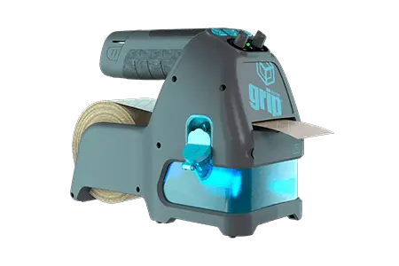 Mehr über das Handgerät für Nassklebeband erfahren Freigestelltes Bild vom Grip Taper - einem Handgerät für Nassklebeband