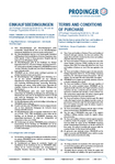 Einkaufsbedingungen - Terms and Conditions of Purchase Einkaufsbedingungen - Terms and Conditions of Purchase - PRODINGER Verpackung