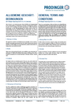 Allgemeine Geschäftsbedingungen - General Terms and Conditions Allgemeine Geschäftsbedingungen / General Terms and Conditions - PRODINGER Verpackung