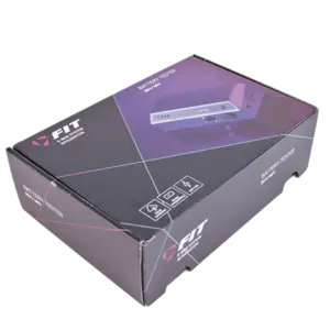 Individuelle Verpackungsentwicklung für nachhaltige Wellpappe-Stanzverpackungen mit mehreren Inlays für diverse Produktaufnahmen.