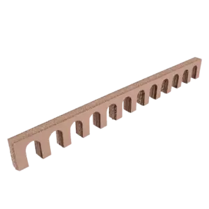 Individuelle Verpackungsentwicklung für nachhaltige Wellpappe-Stanzverpackungen mit mehreren Inlays für diverse Produktaufnahmen.