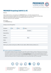New Customer Form New customer form of PRODINGER Verpackung