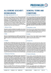Allgemeine Geschäftsbedingungen - General Terms and Conditions Allgemeine Geschäftsbedingungen / General Terms and Conditions - PRODINGER Verpackung