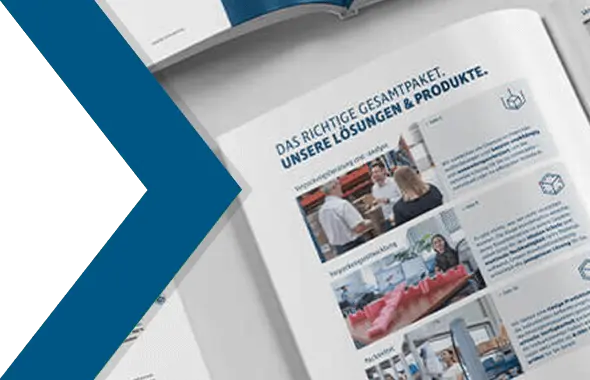 Verschiedene Broschüren von PRODINGER liegen aufgeschlagen nebeneinander